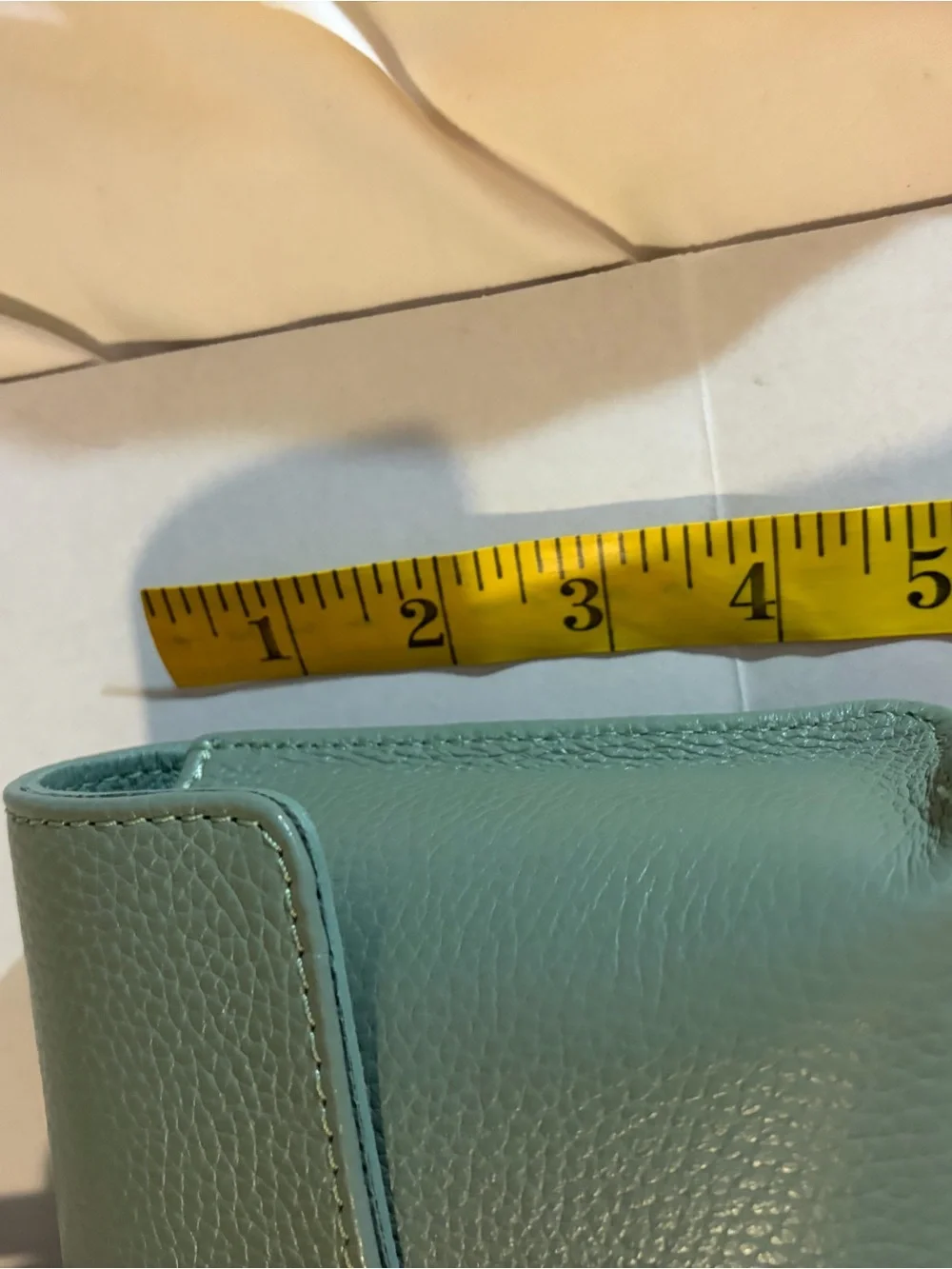Borse in Pelle Sage Green ITALY Leather Knot Wristlet Clutch Crossbody NWOT
